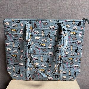 Vera Bradley Cat’s Meow Arora North South Large Tote Bag 19”L x 15”H NWT